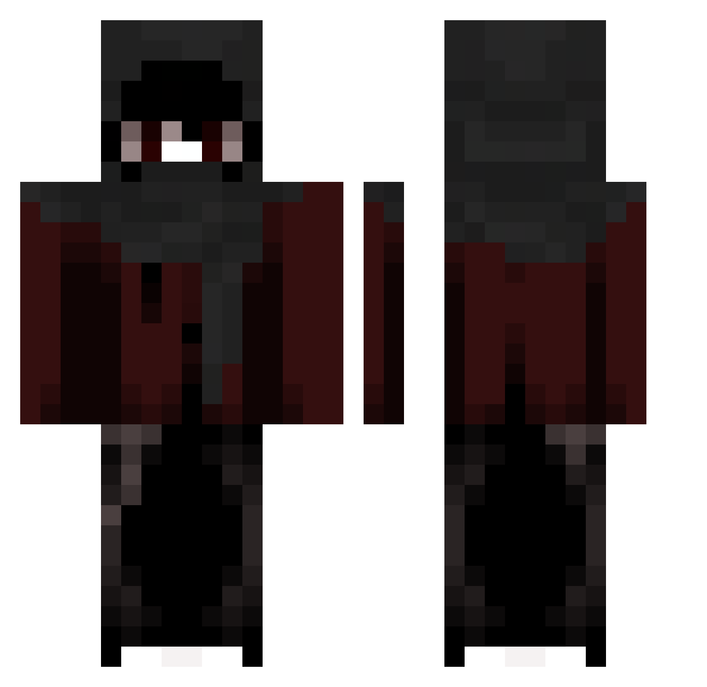 Ry1ko Minecraft skin, front and back view