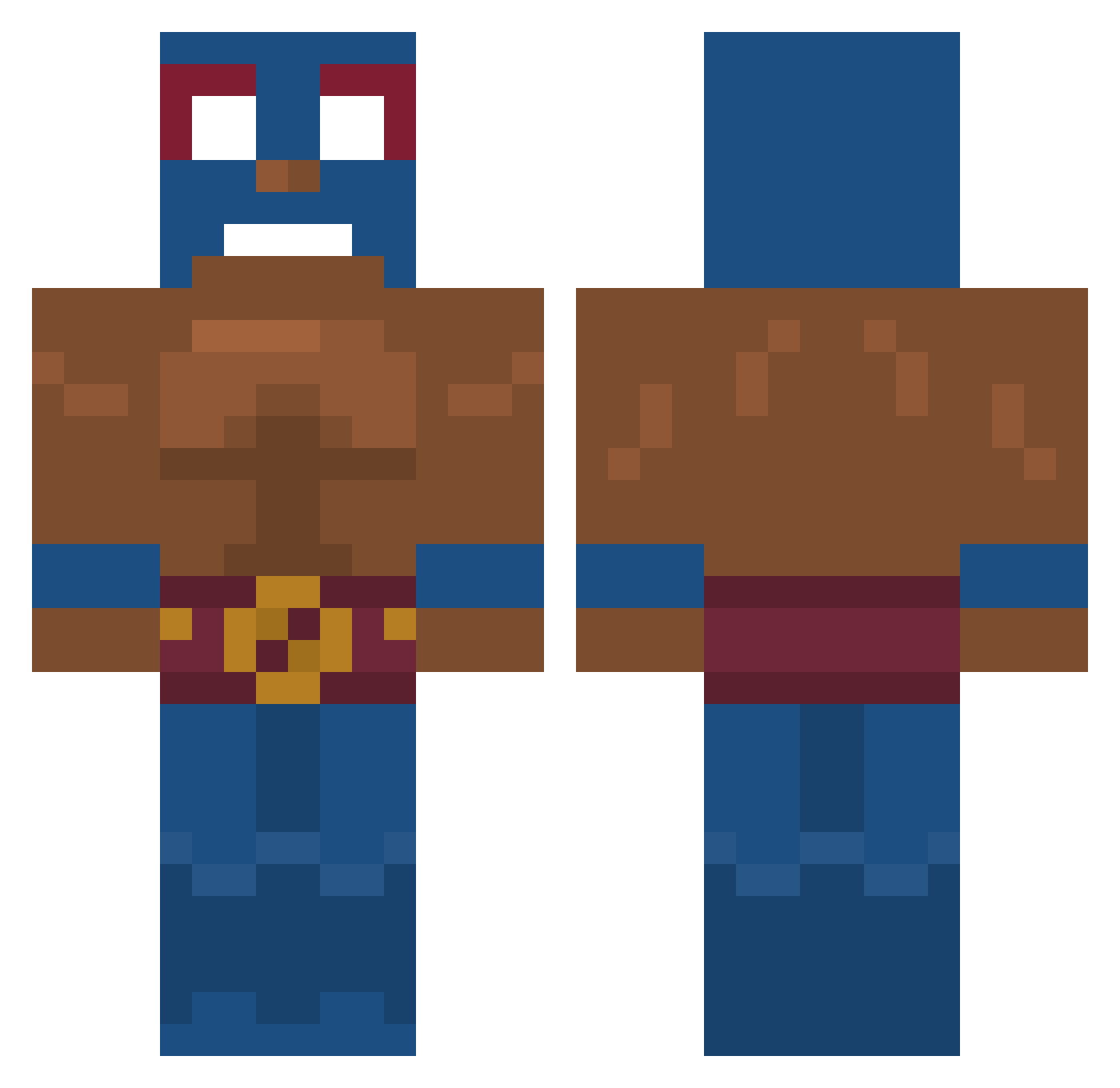 ISTINT Minecraft skin, front and back view