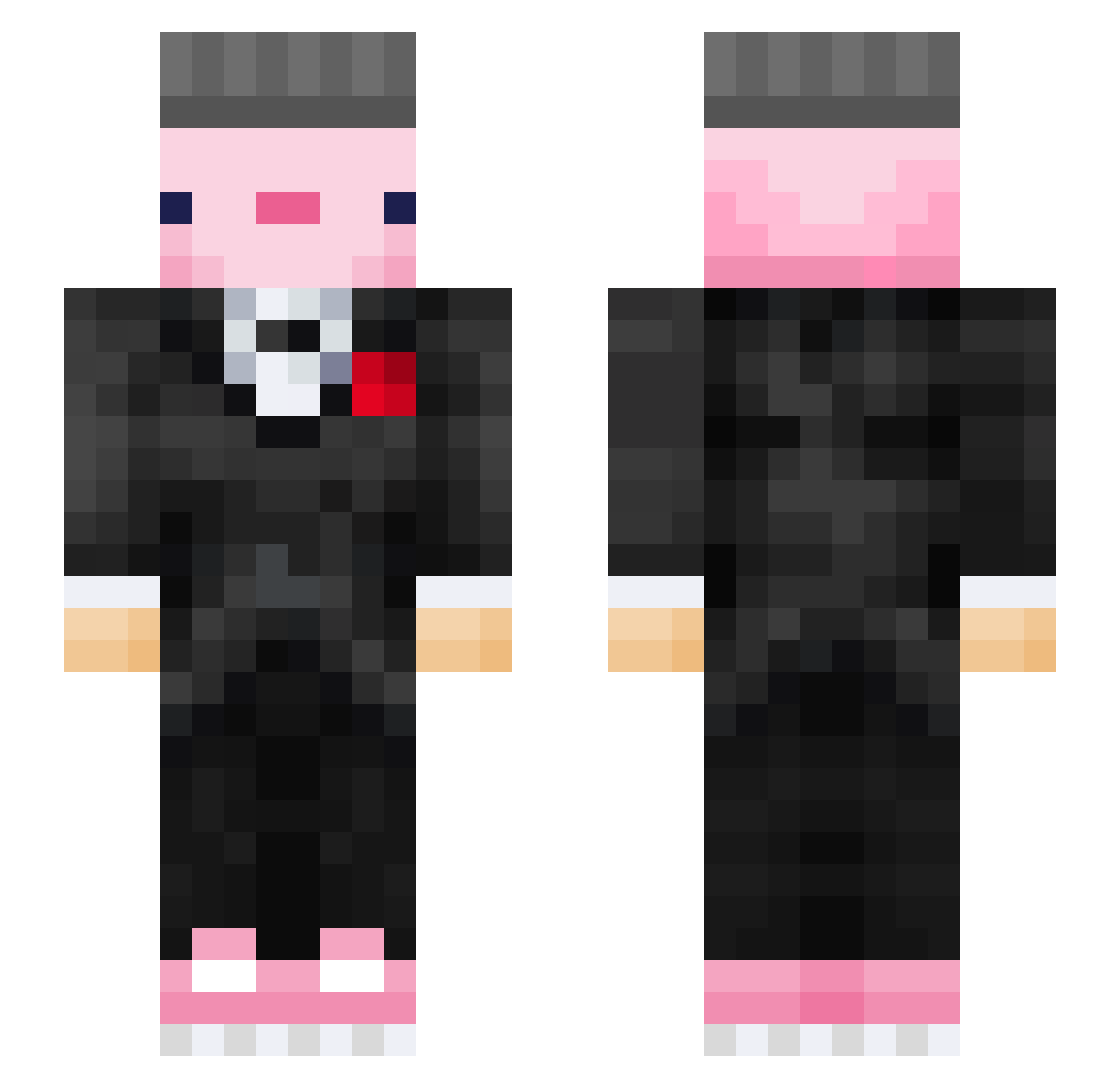 urdeadbody Minecraft skin, front and back view