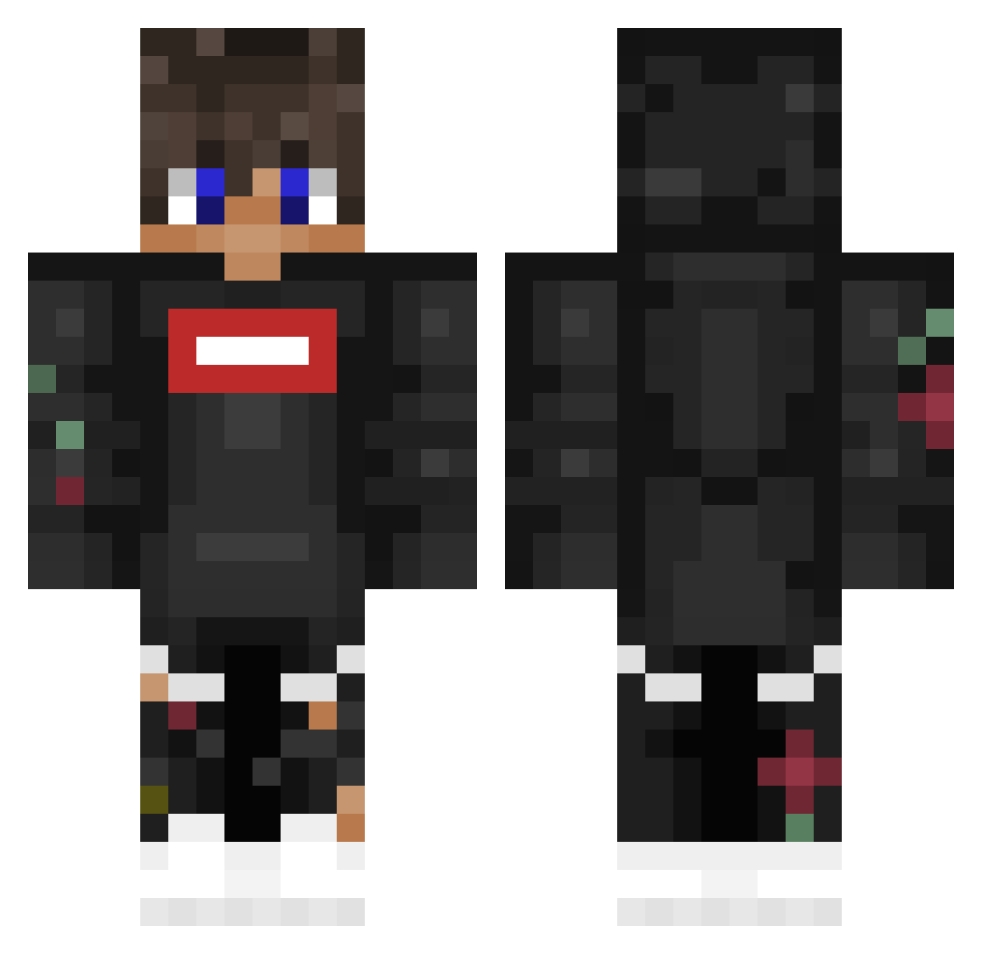 Wixley_ Minecraft skin, front and back view