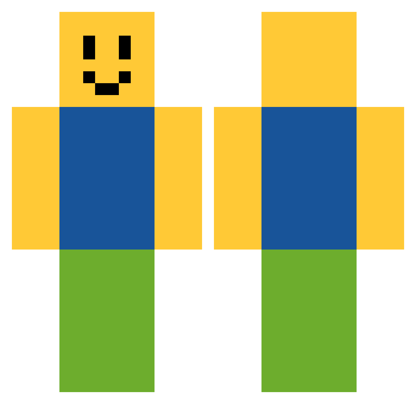 Nhas13PlaysMC Minecraft skin, front and back view