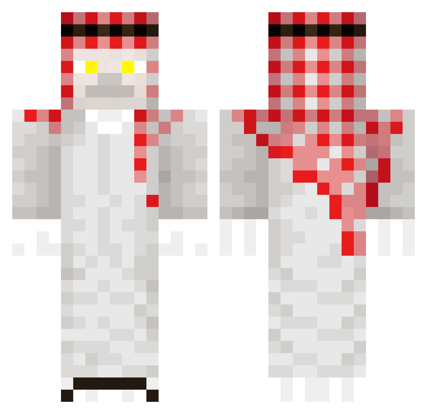 NuclearAga Minecraft skin, front and back view