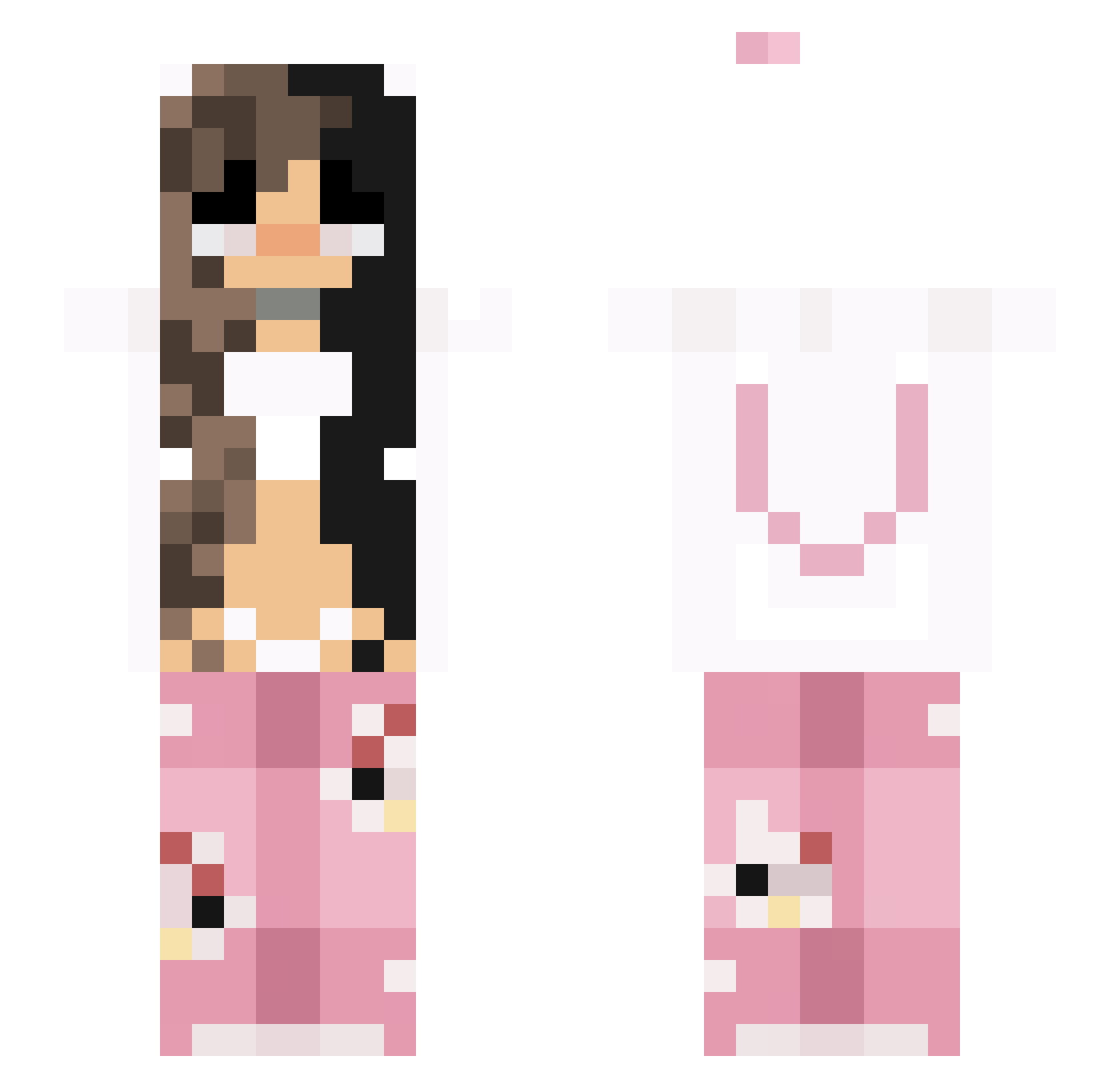 Tamakisbaby Minecraft skin, front and back view