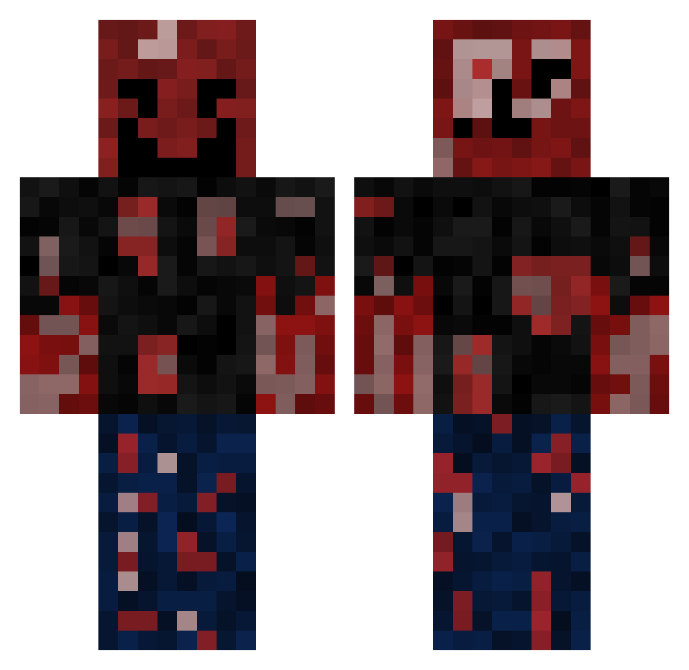 YAAREP Minecraft skin, front and back view
