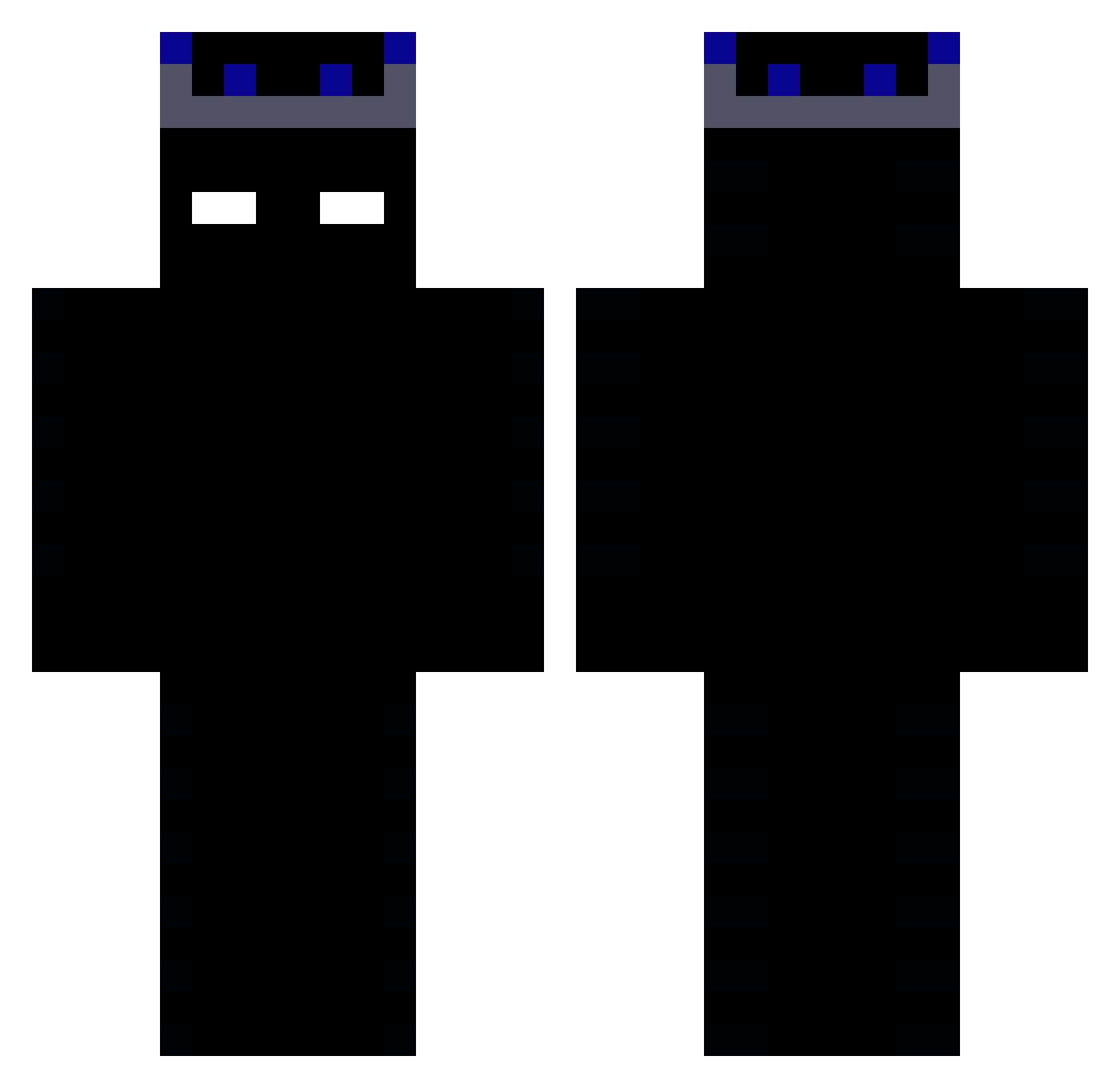 ZenHabit Minecraft skin, front and back view