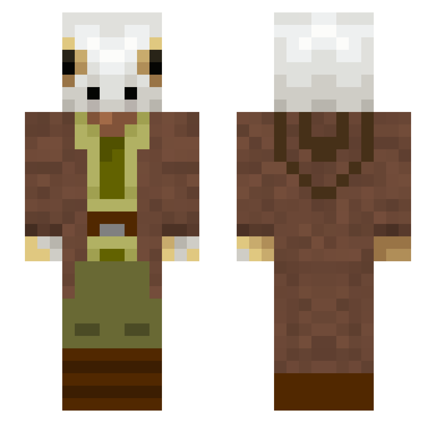 IceNinjas Minecraft skin, front and back view
