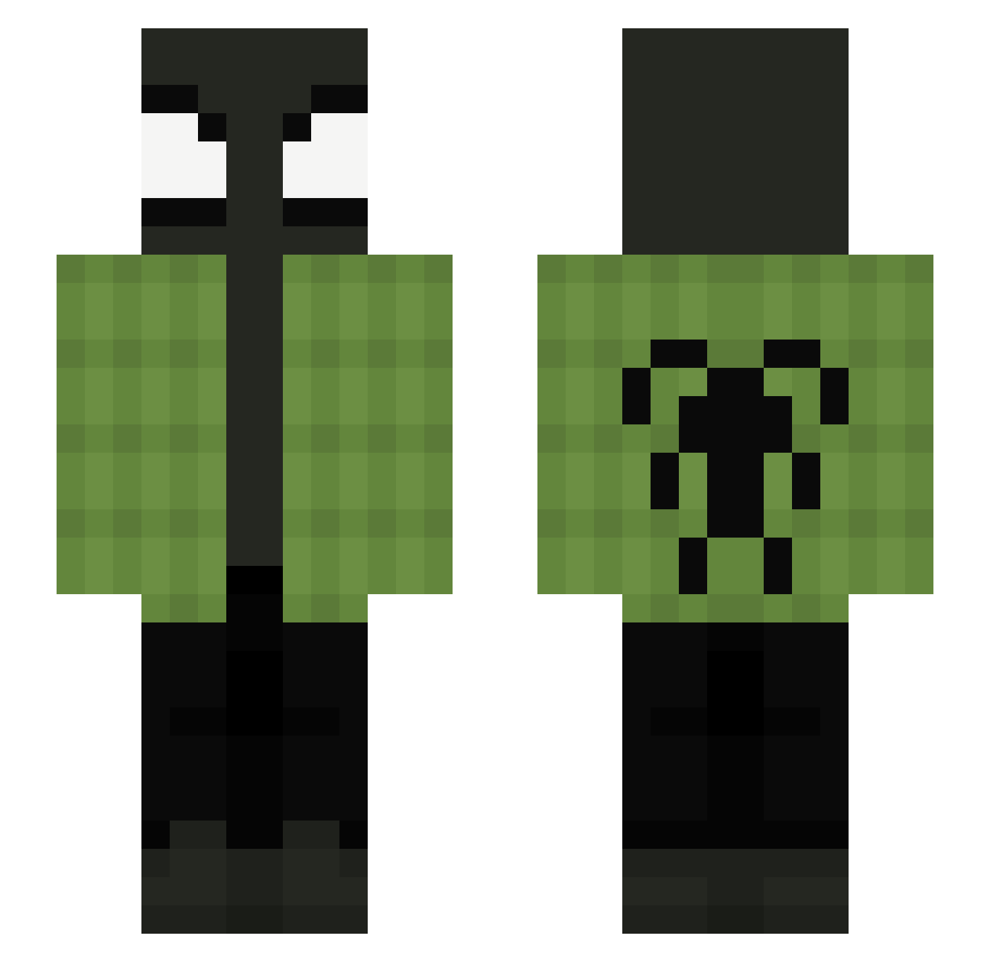 BlazeCanPlay Minecraft skin, front and back view
