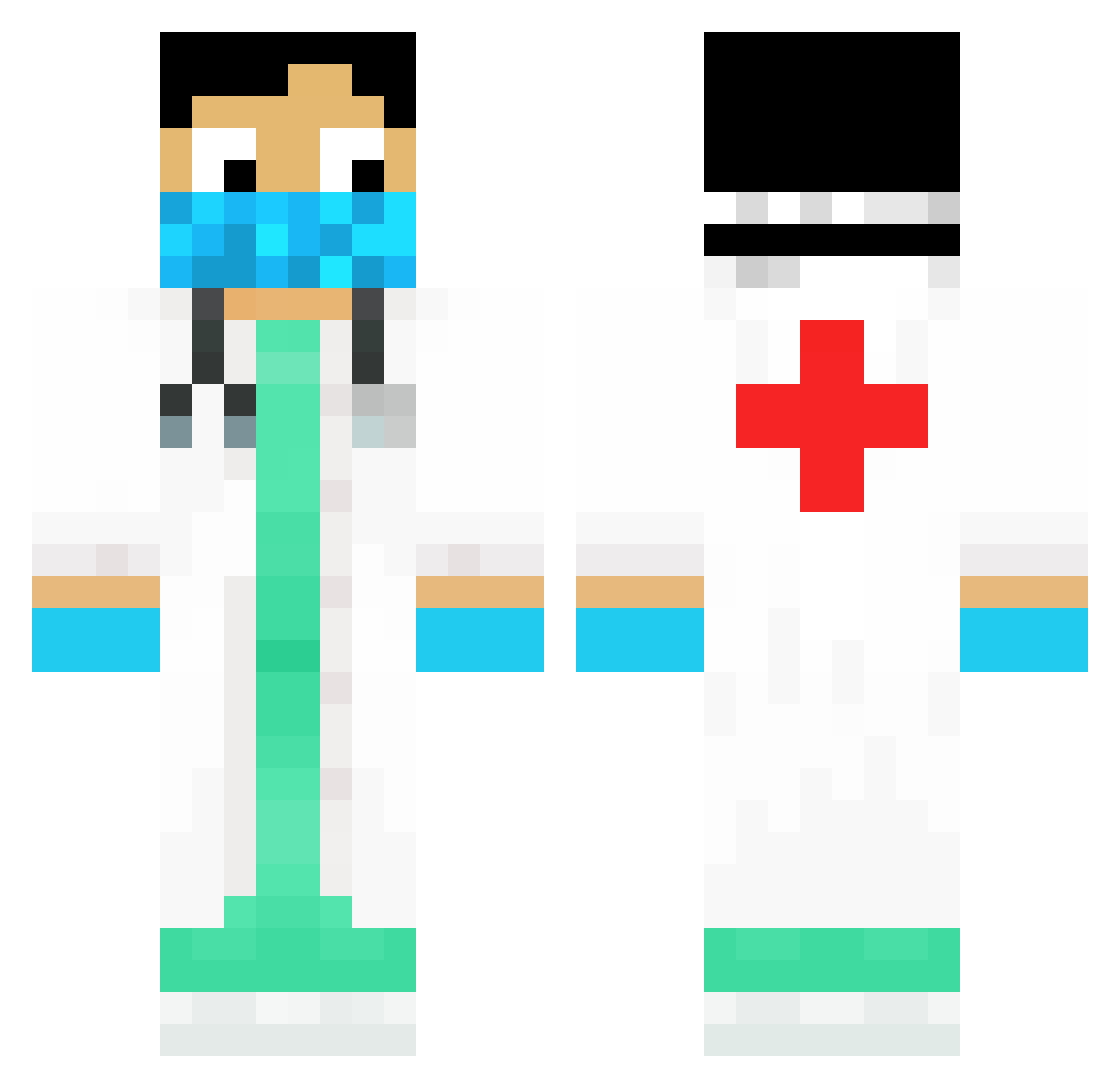 zLabymod Minecraft skin, front and back view