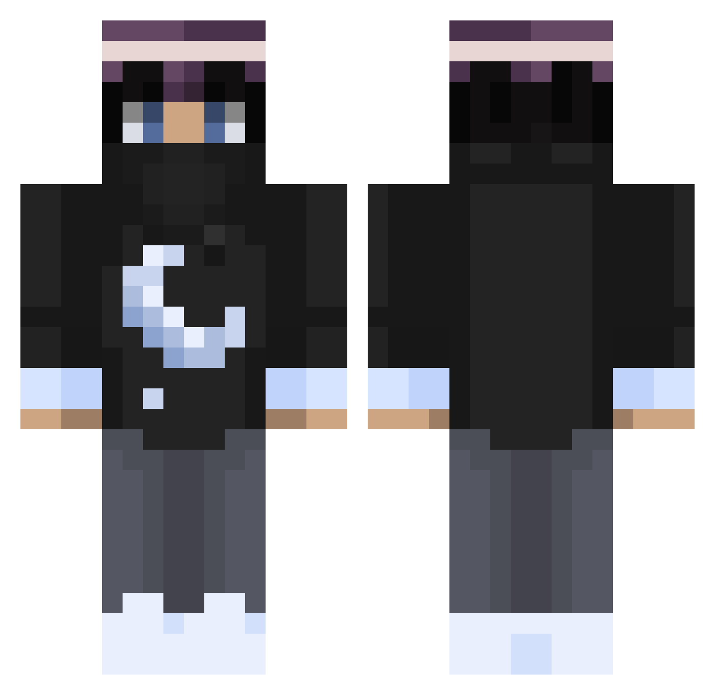 Vad0se_ Minecraft skin, front and back view
