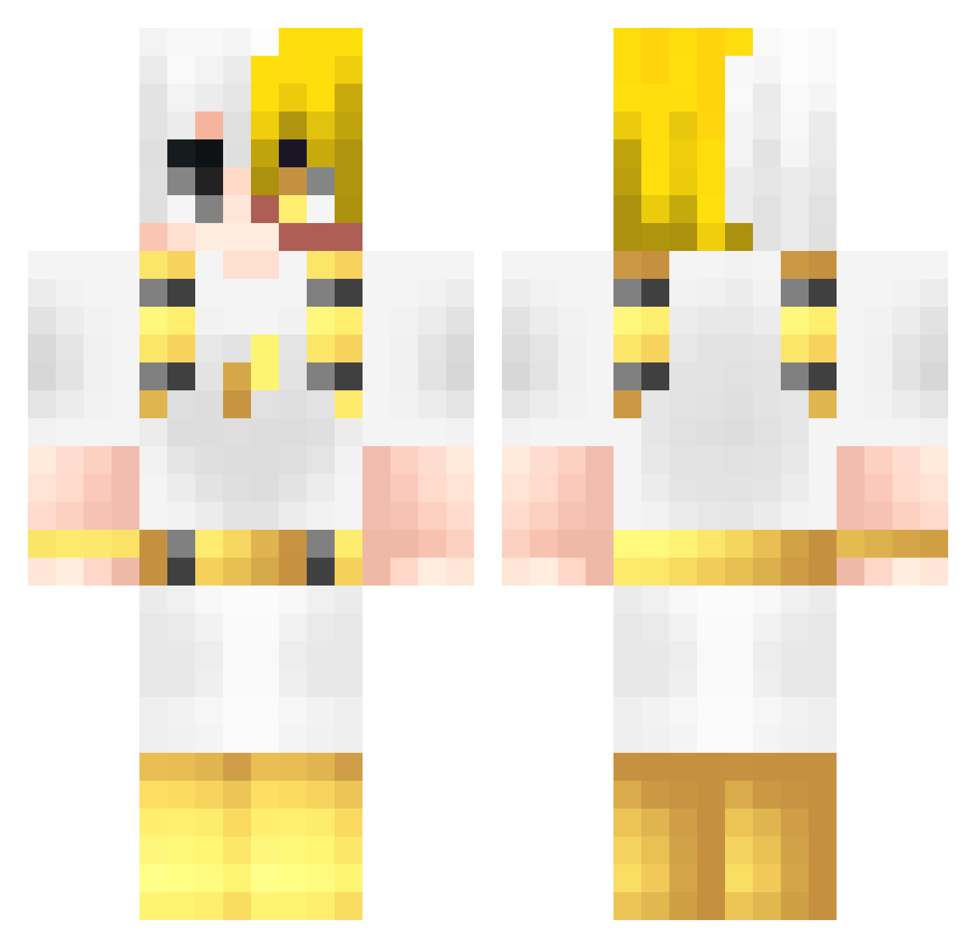 Yessirskiiiiiii Minecraft skin, front and back view