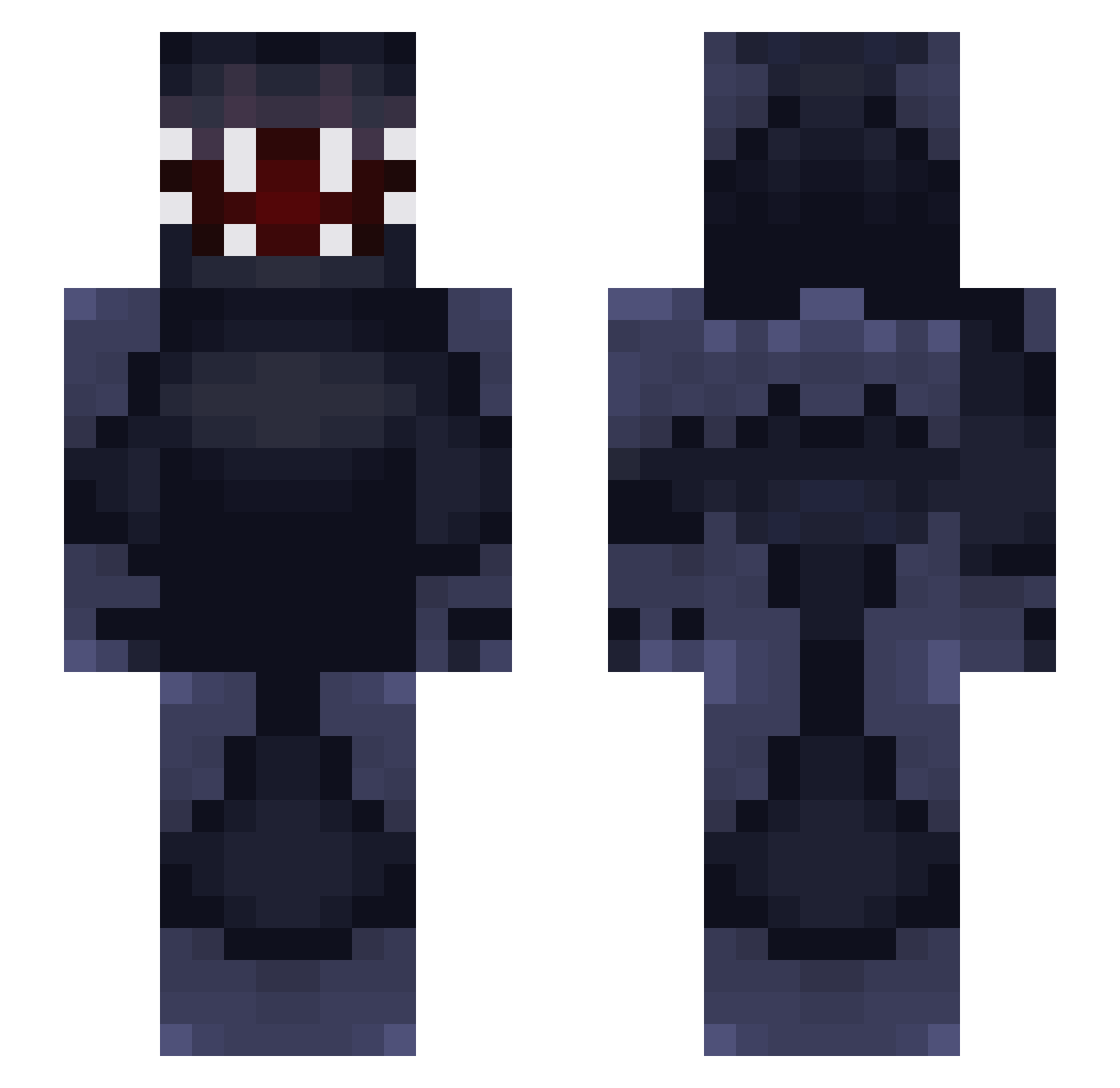 Snowy4323 Minecraft skin, front and back view