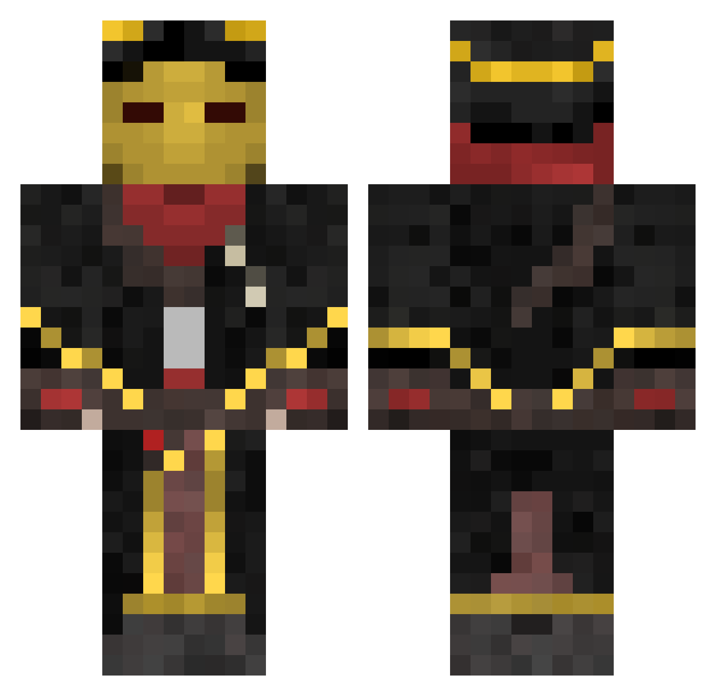 Sionistik Minecraft skin, front and back view