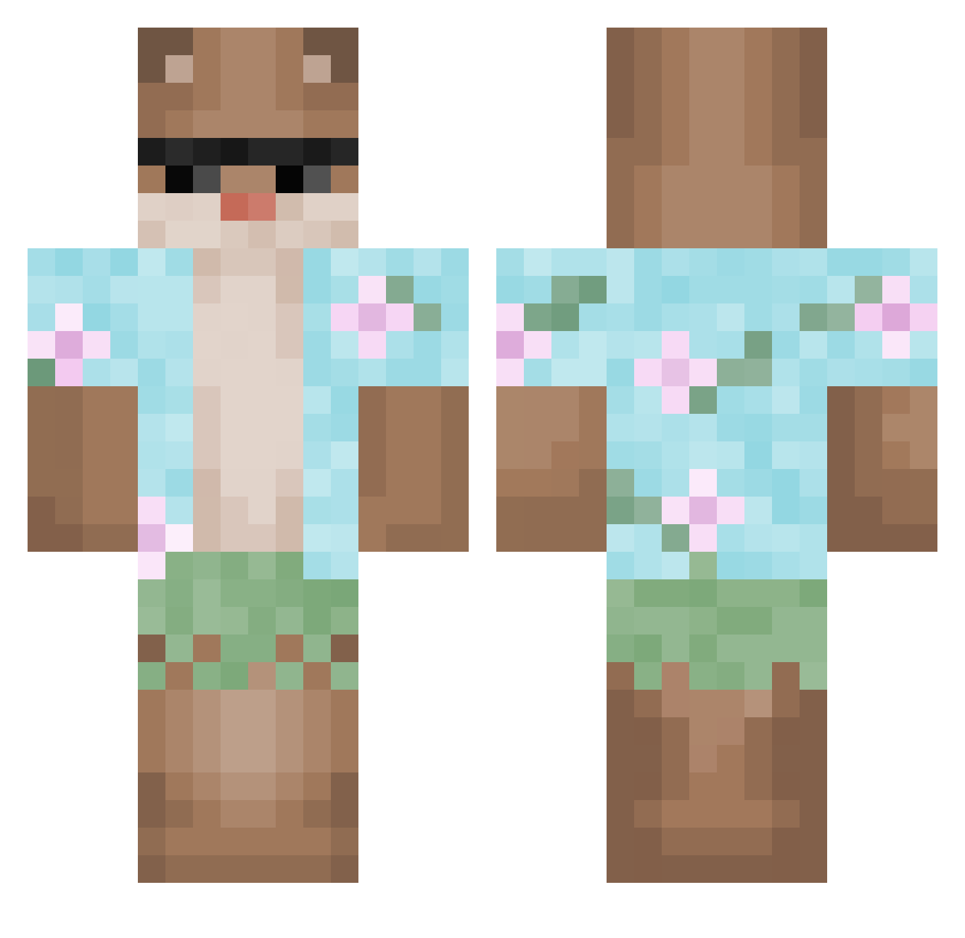 haxel_3 Minecraft skin, front and back view