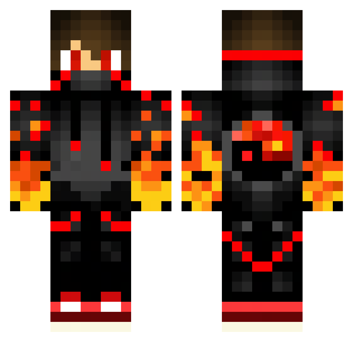 FIREBOY2012 Minecraft skin, front and back view