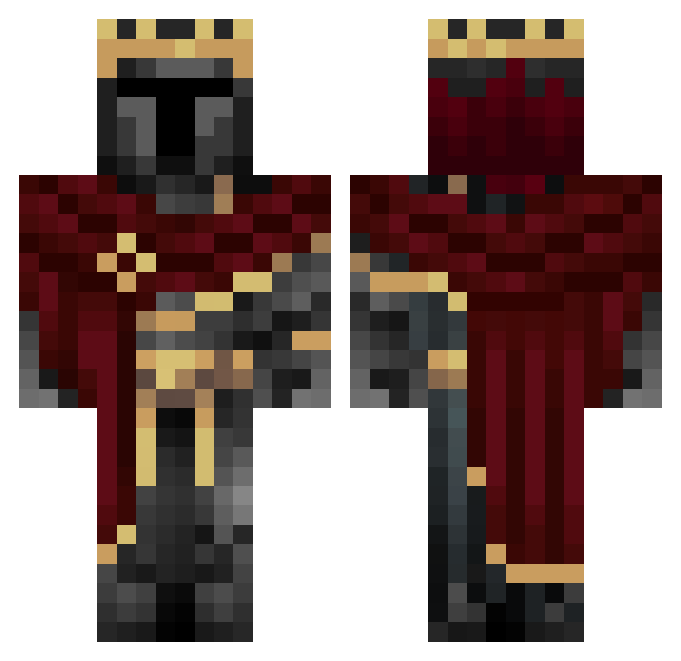 SIR_AMIQUE Minecraft skin, front and back view