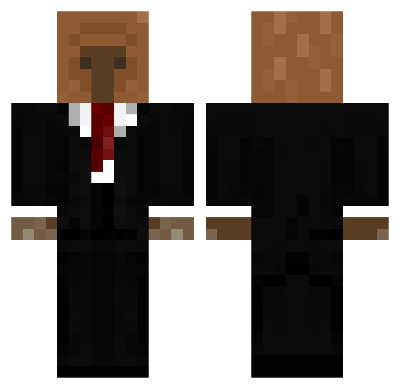 Mynsad Minecraft skin, front and back view
