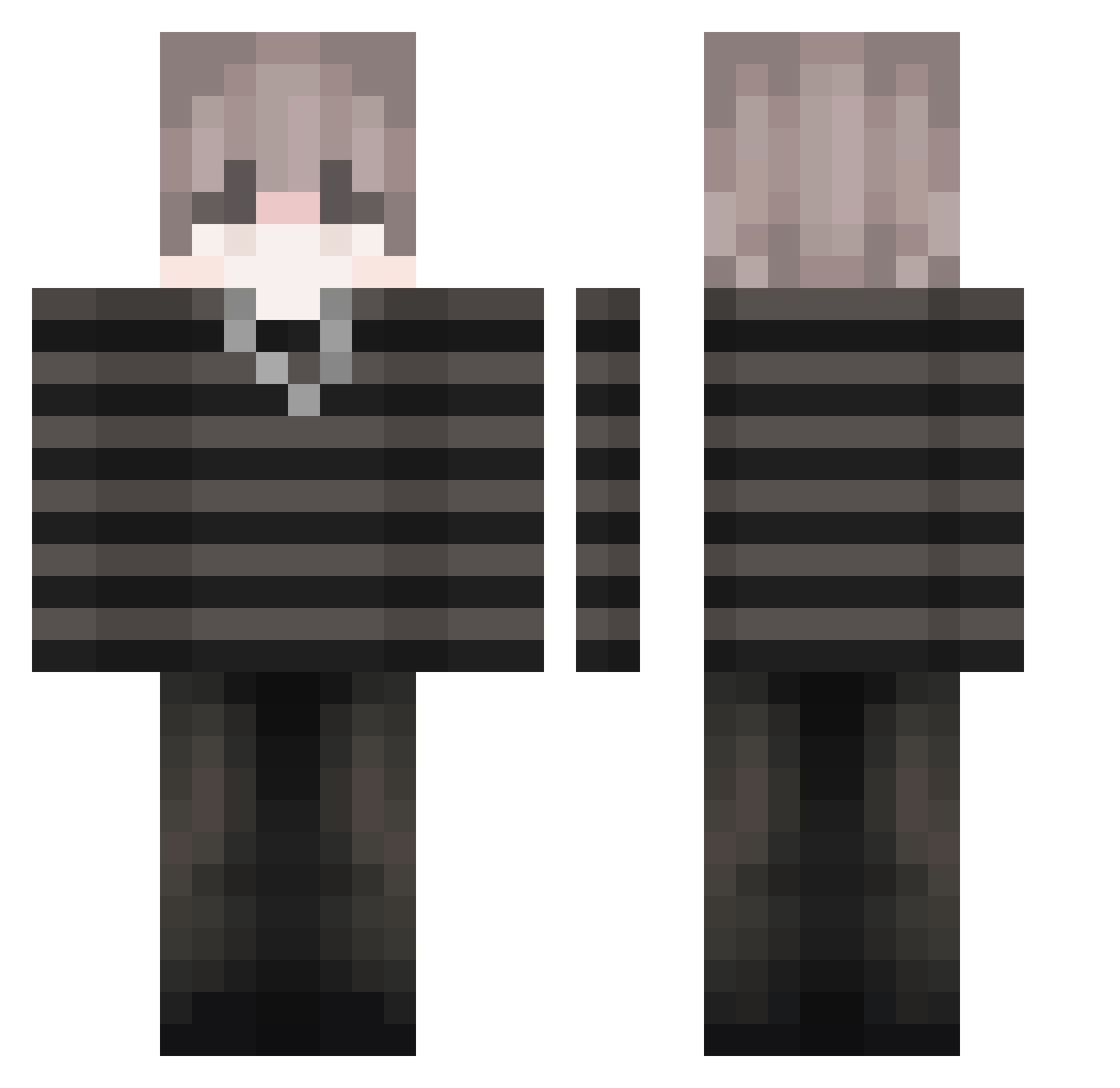ThatMobs Minecraft skin, front and back view