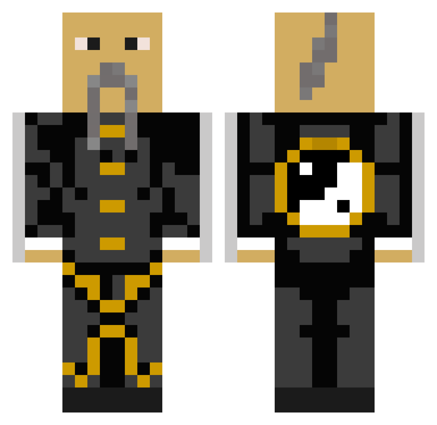 Freddy_31 Minecraft skin, front and back view