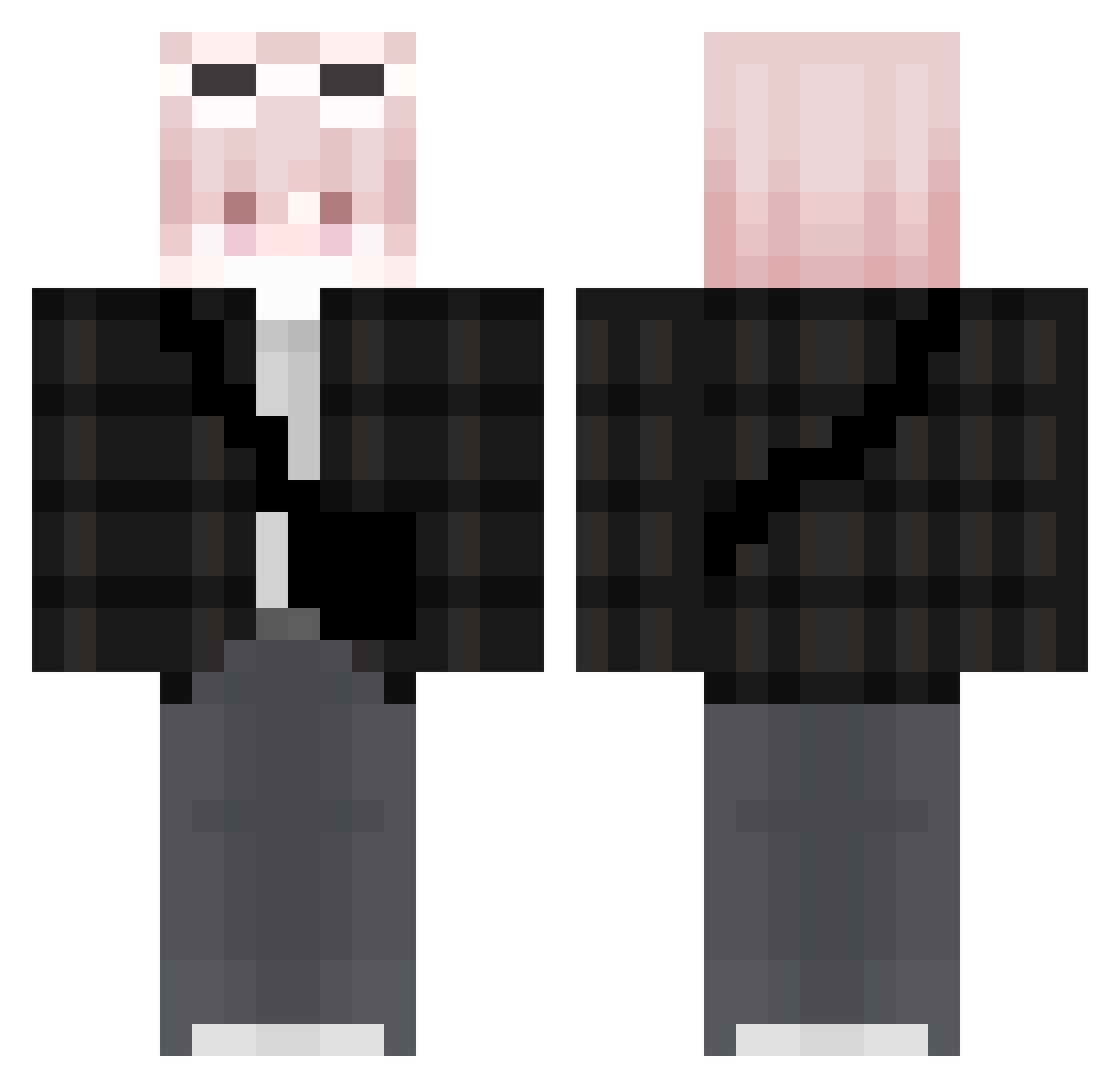 Hakael_ Minecraft skin, front and back view