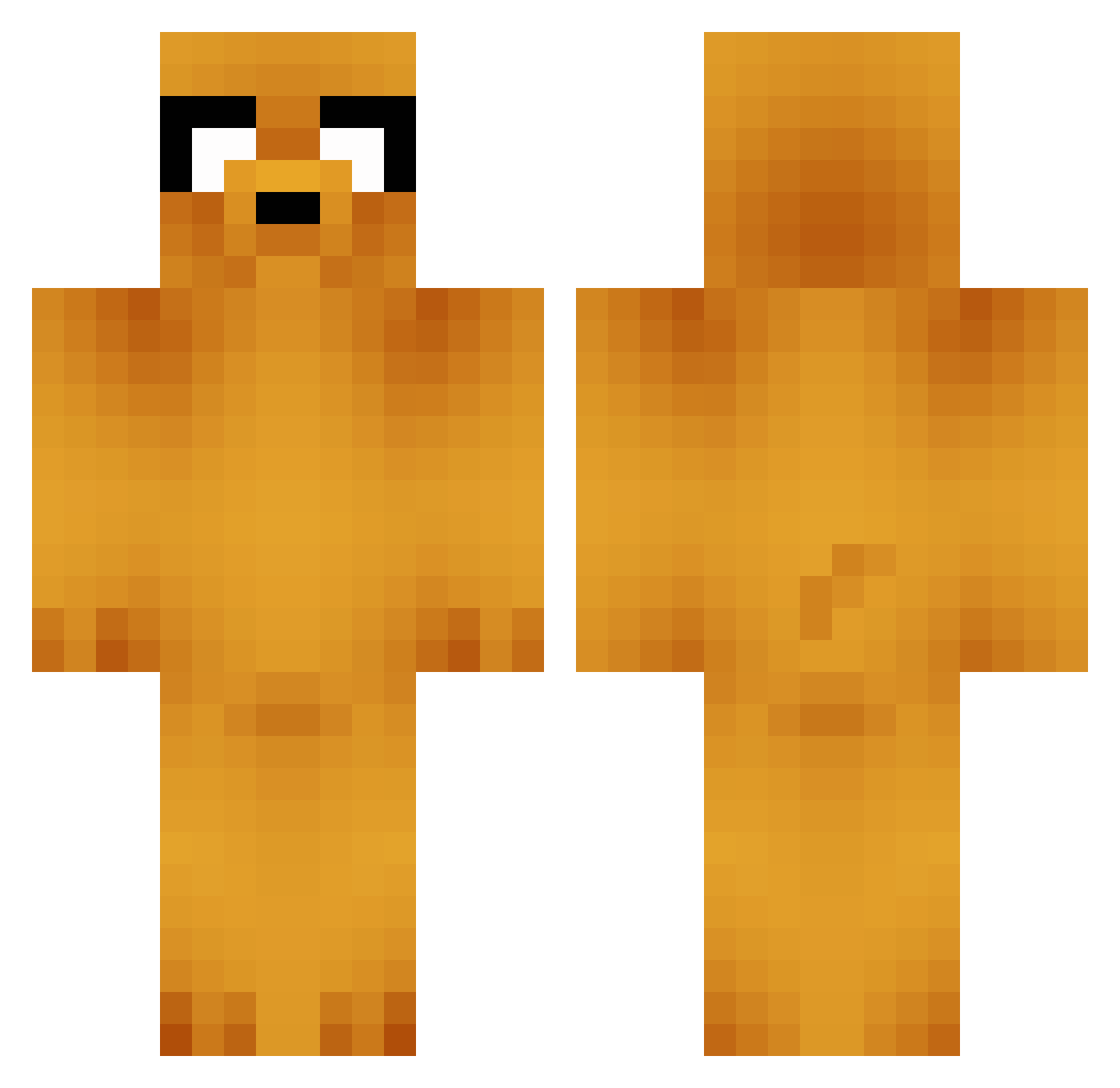 LaRuJojo Minecraft skin, front and back view