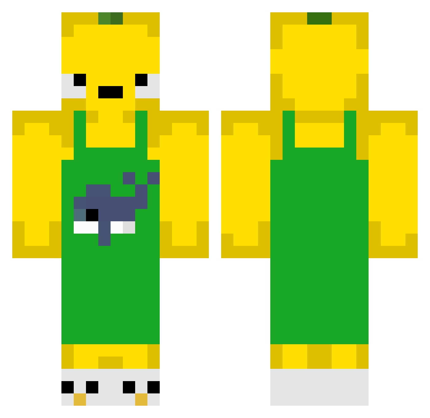 Svendddddddd Minecraft skin, front and back view