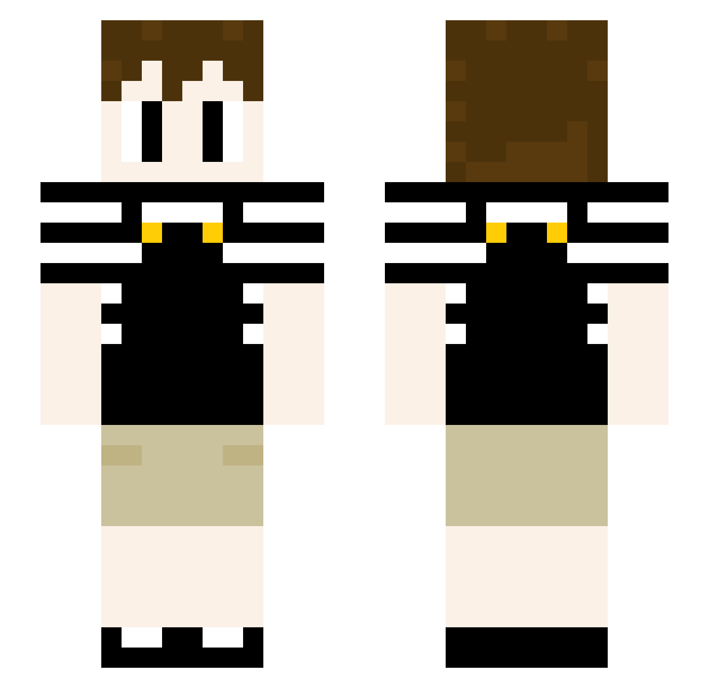 ppappitas Minecraft skin, front and back view