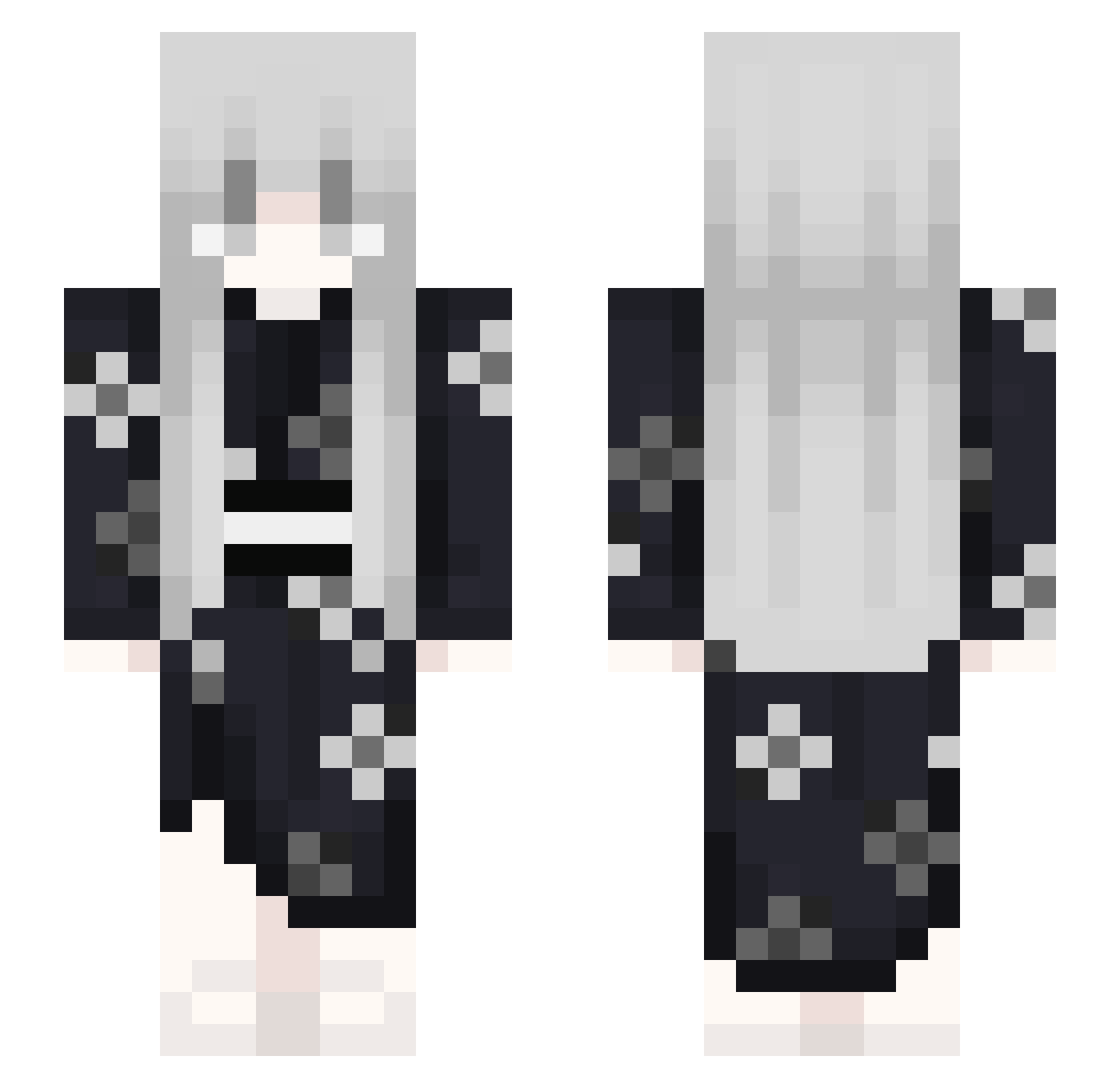 Yukivasaki Minecraft skin, front and back view