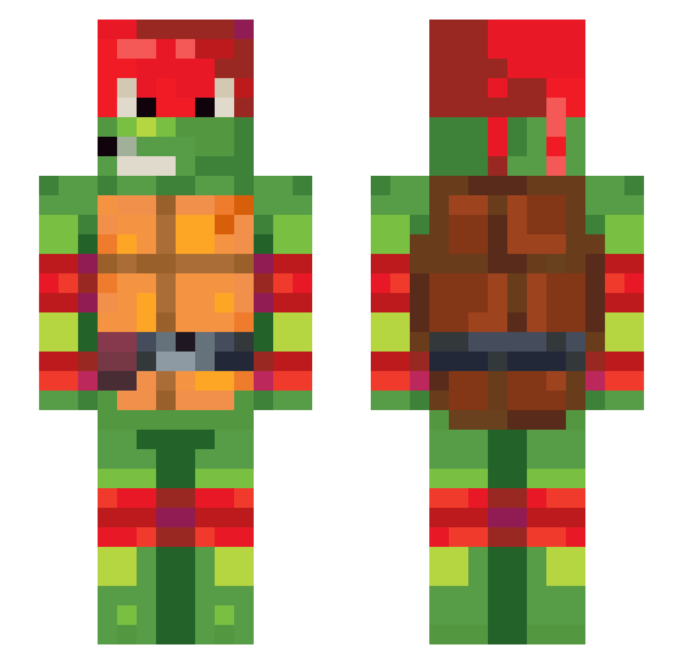 1_Even_1 Minecraft skin, front and back view