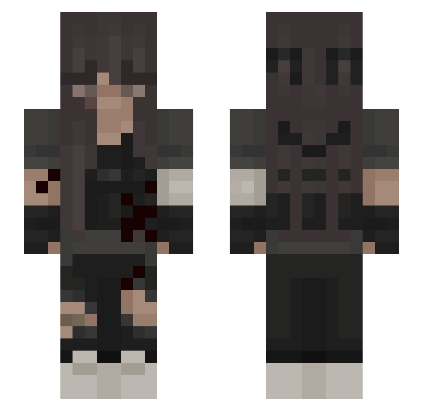 _Lilliuum_ Minecraft skin, front and back view