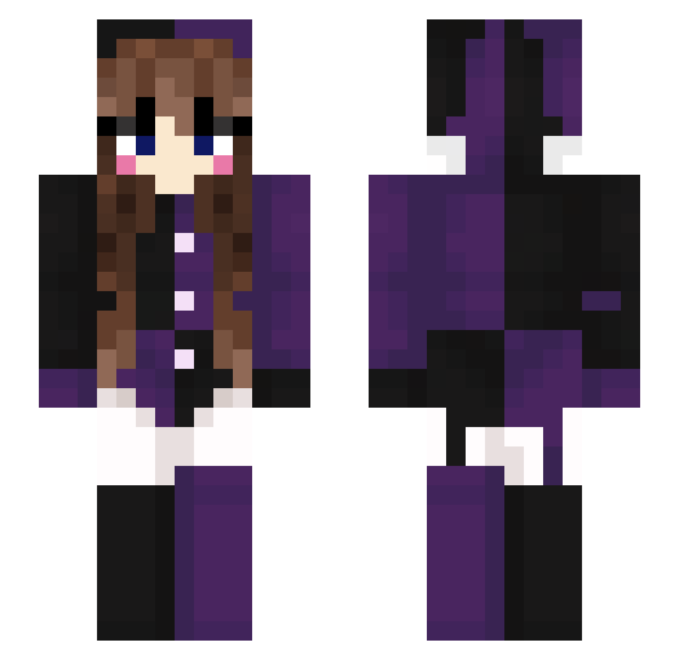 M3ryPajac Minecraft skin, front and back view