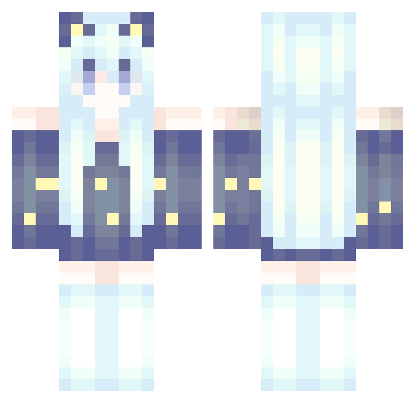 xTinyNickyx Minecraft skin, front and back view