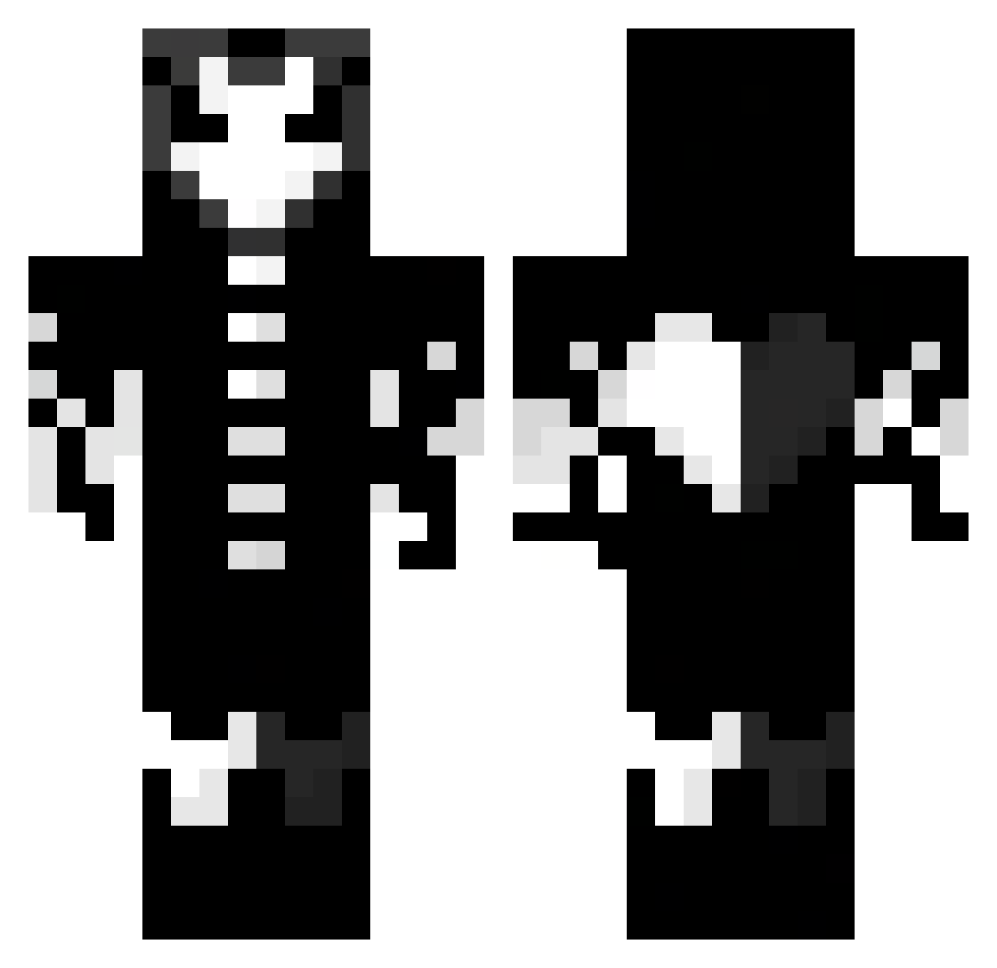 NerdMan2137 Minecraft skin, front and back view