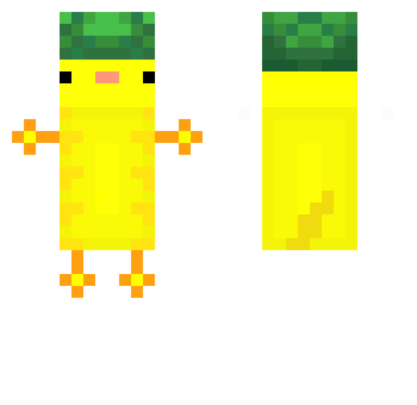 YOOOCHICO4005 Minecraft skin, front and back view