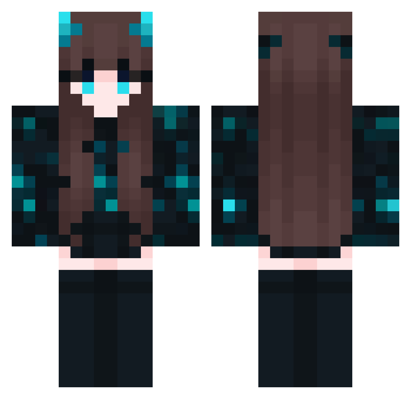 iYohaly_ Minecraft skin, front and back view