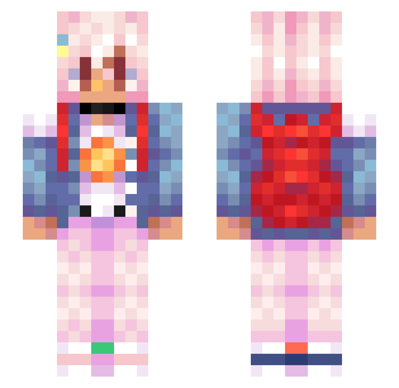 xcelery_ Minecraft skin, front and back view