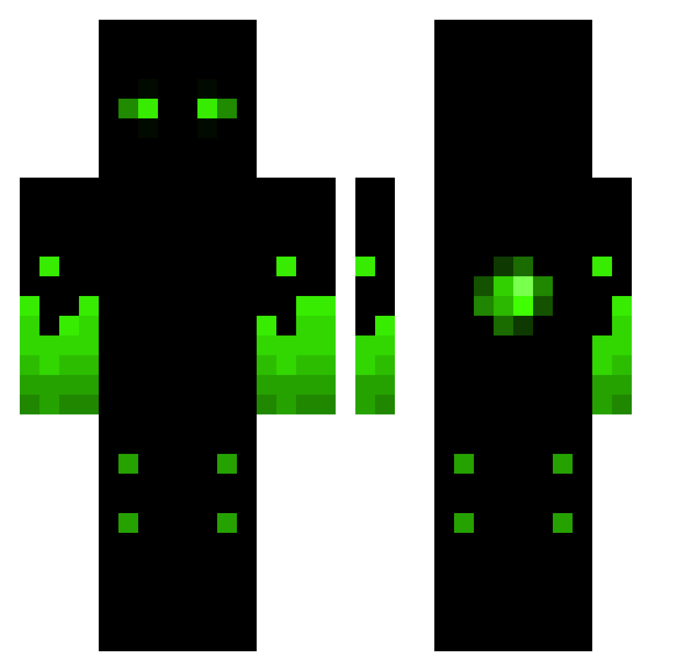 ZionLee Minecraft skin, front and back view