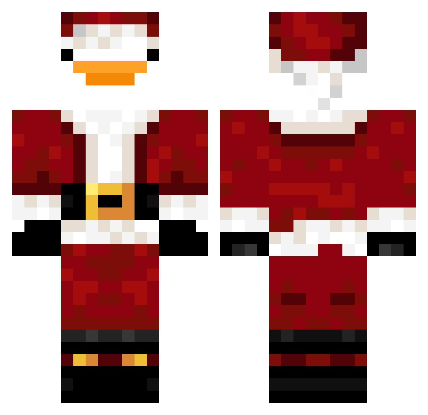 Gooselover57 Minecraft skin, front and back view