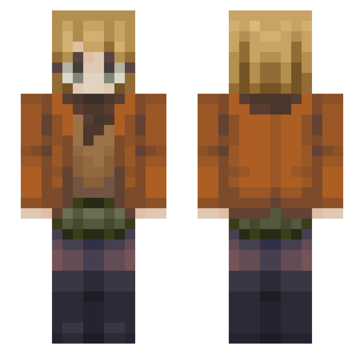 youresmalltime Minecraft skin, front and back view