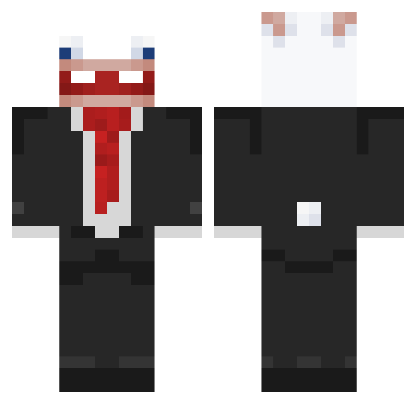 zuishiya Minecraft skin, front and back view