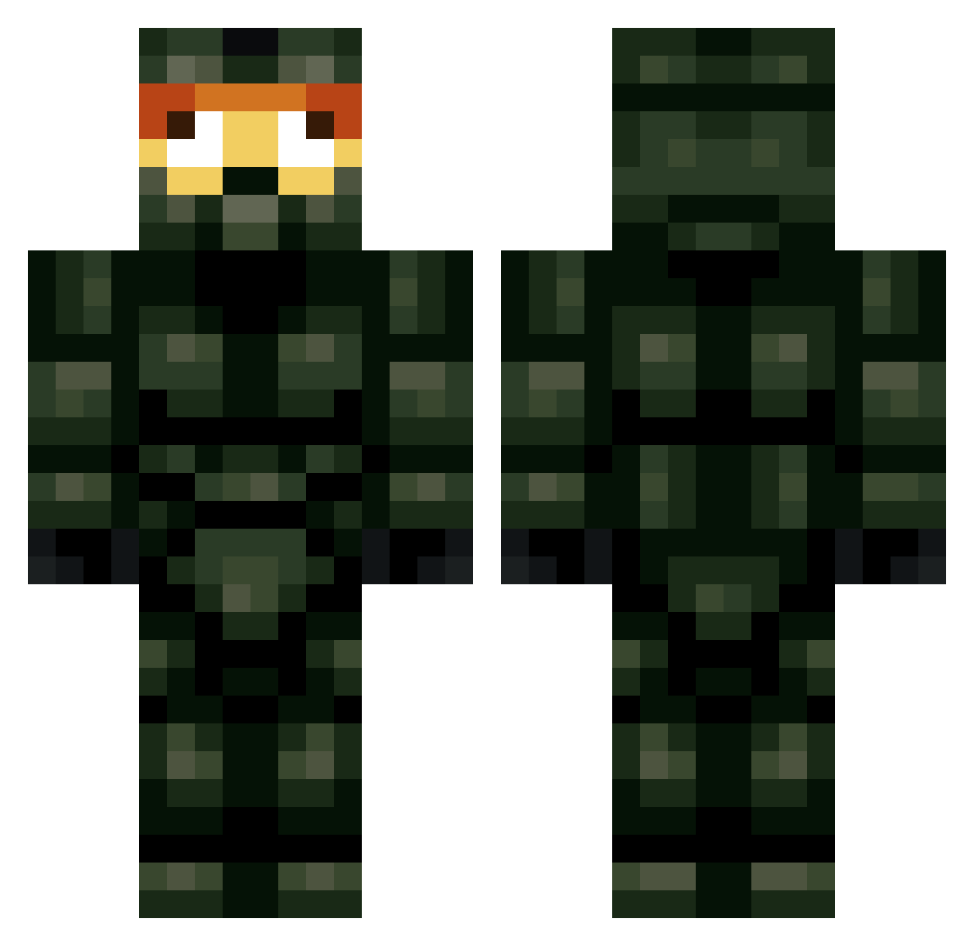 Only_as_Squid Minecraft skin, front and back view