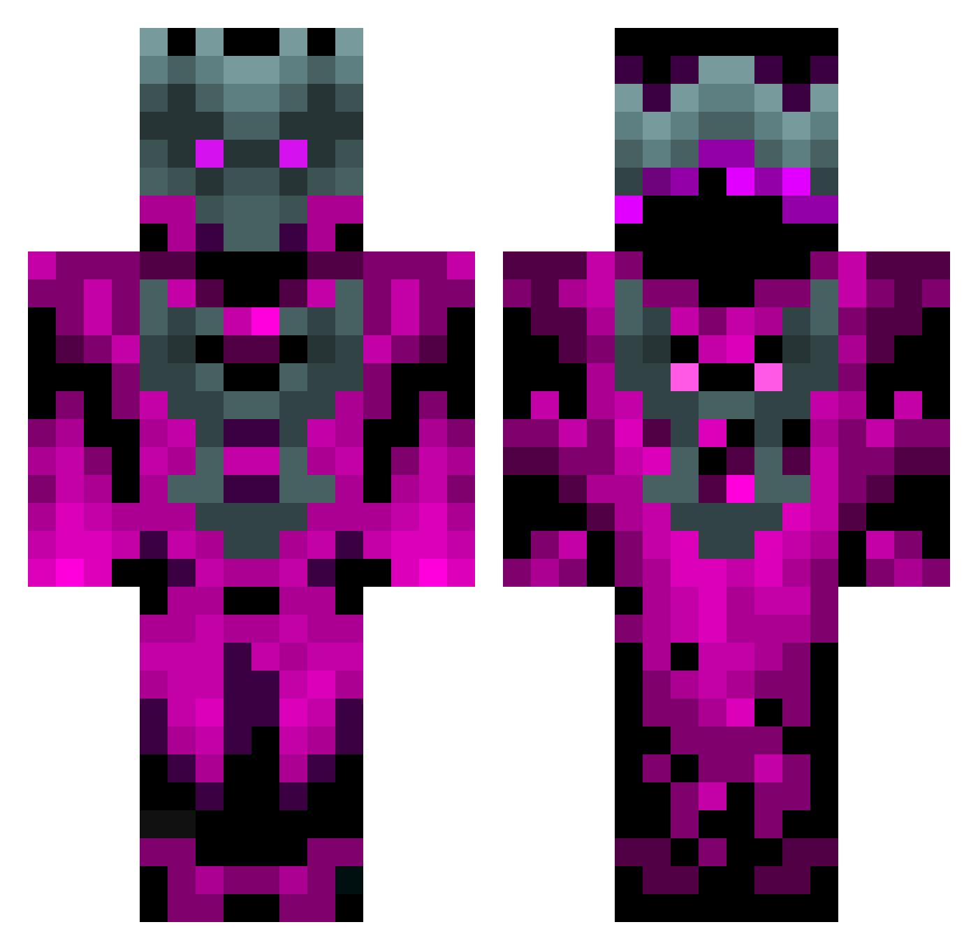 Samular Minecraft skin, front and back view