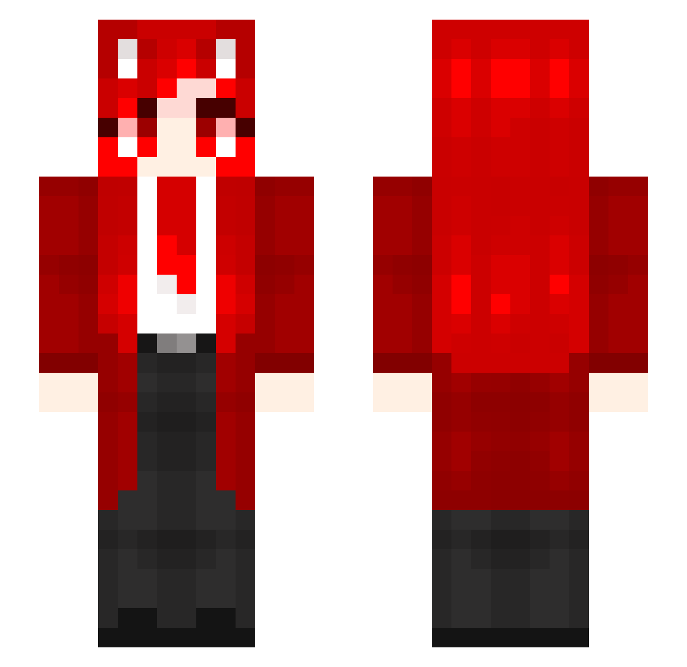 Tarnished97 Minecraft skin, front and back view
