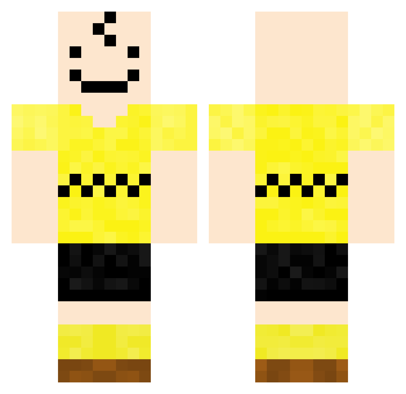 yaojii Minecraft skin, front and back view