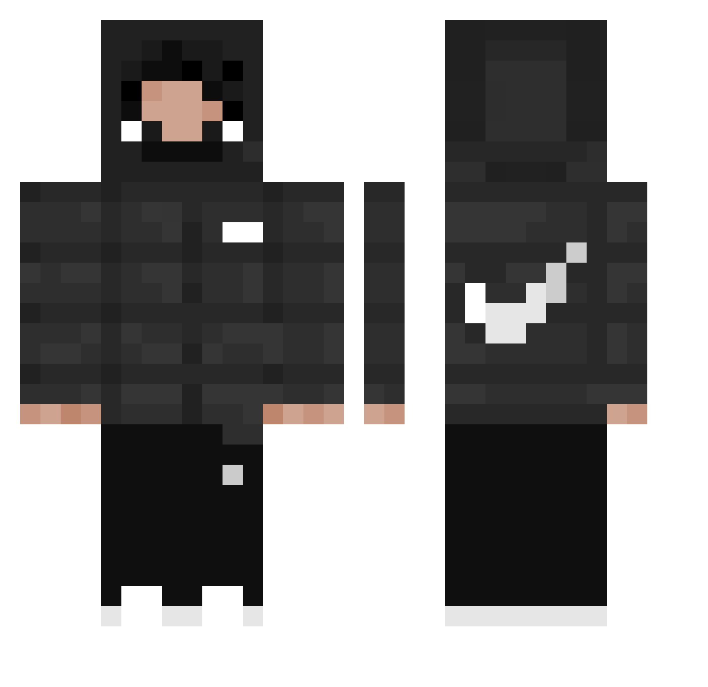 Vojtini2000 Minecraft skin, front and back view