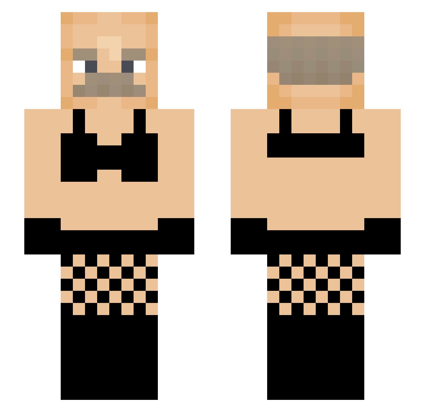 EC_Executioner Minecraft skin, front and back view