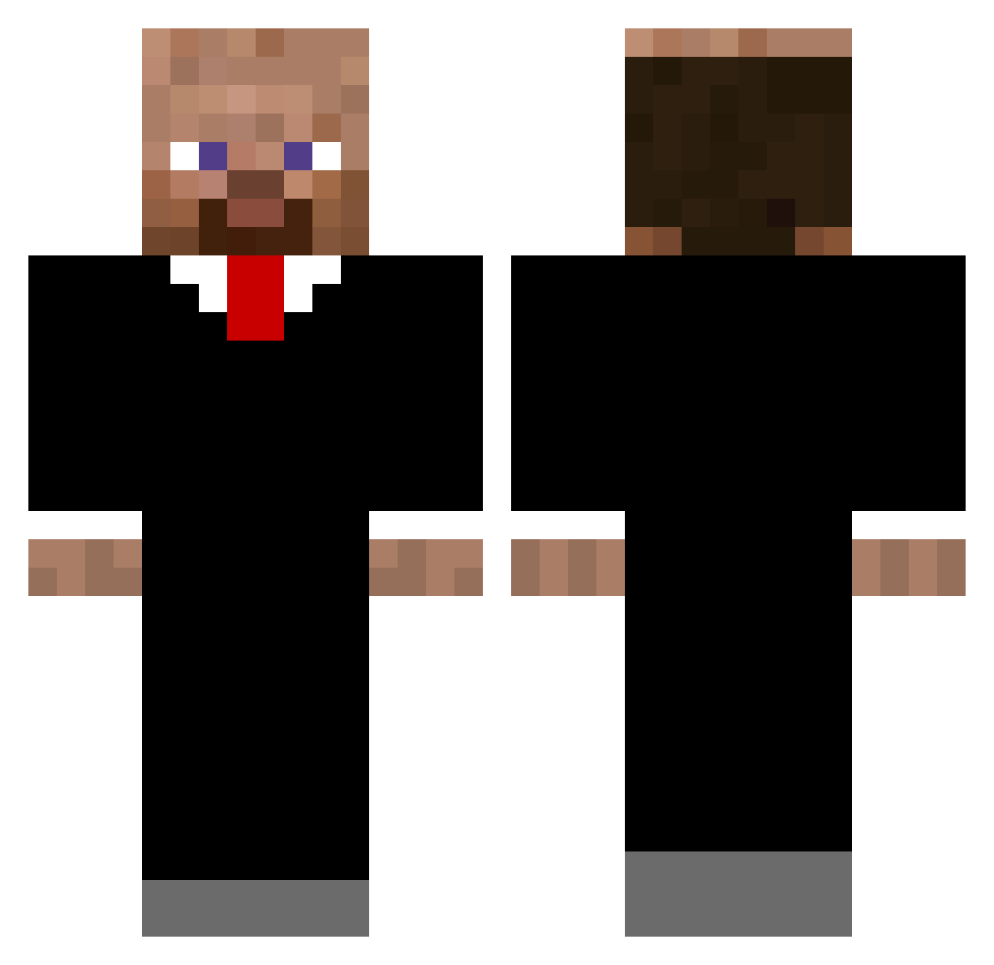 zG0dzin_ Minecraft skin, front and back view
