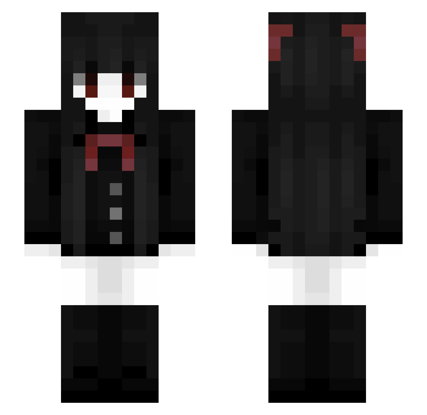 Sosofridaa Minecraft skin, front and back view