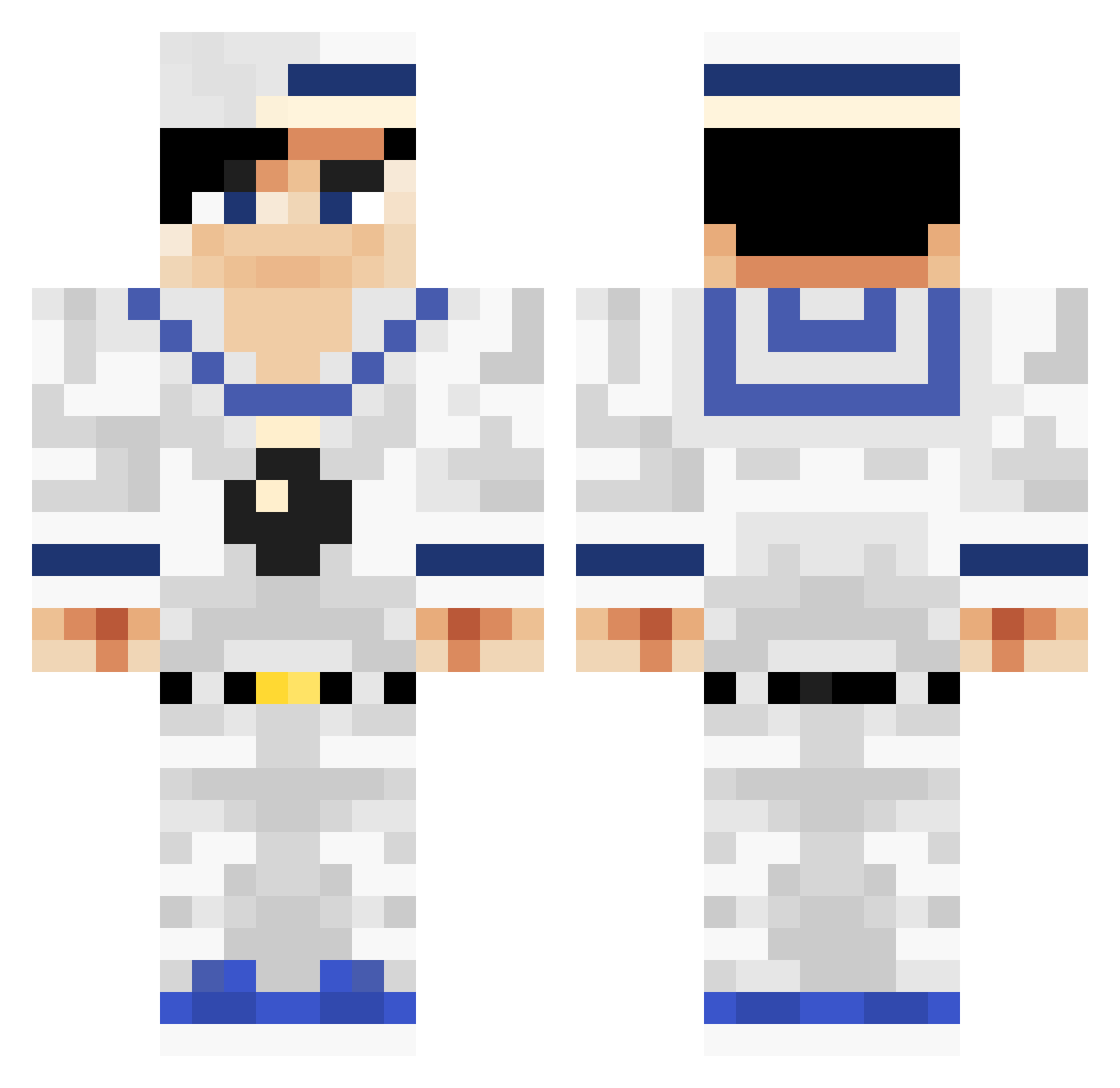 DryArridean Minecraft skin, front and back view