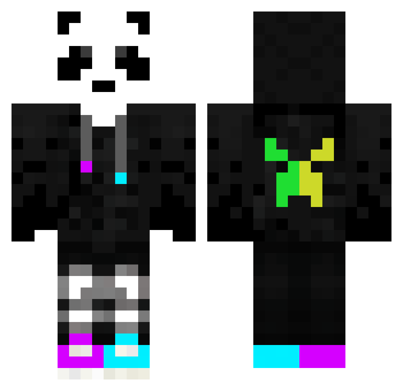AvivHuMagniv Minecraft skin, front and back view