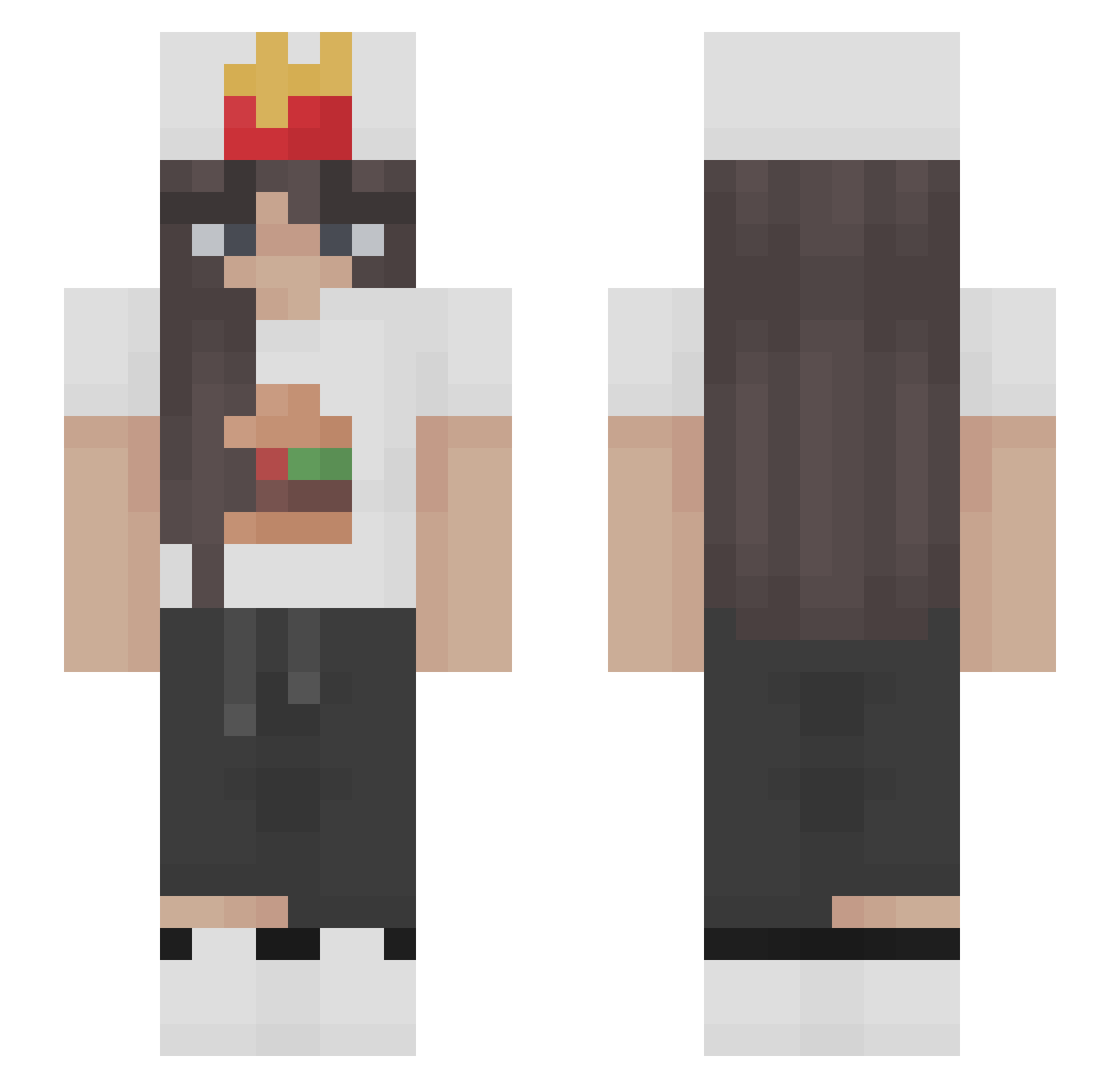 olofos Minecraft skin, front and back view